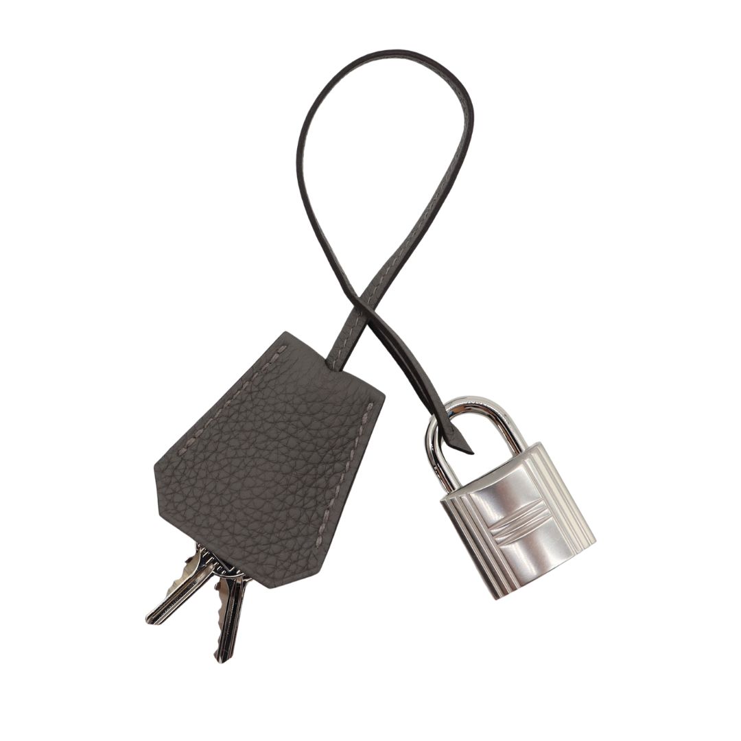 Hermès 40cm HAC Gris Meyer Togo Leather Palladium Hardware