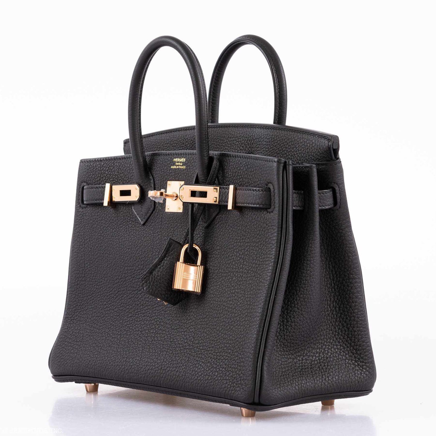 Hermes Birkin 25 Black Togo leather Rose Gold Hardware
