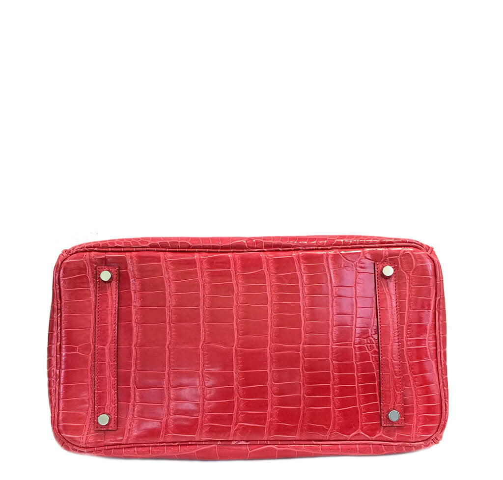 Hermès Birkin 35 Bougainvillea Porosus Crocodile Bag