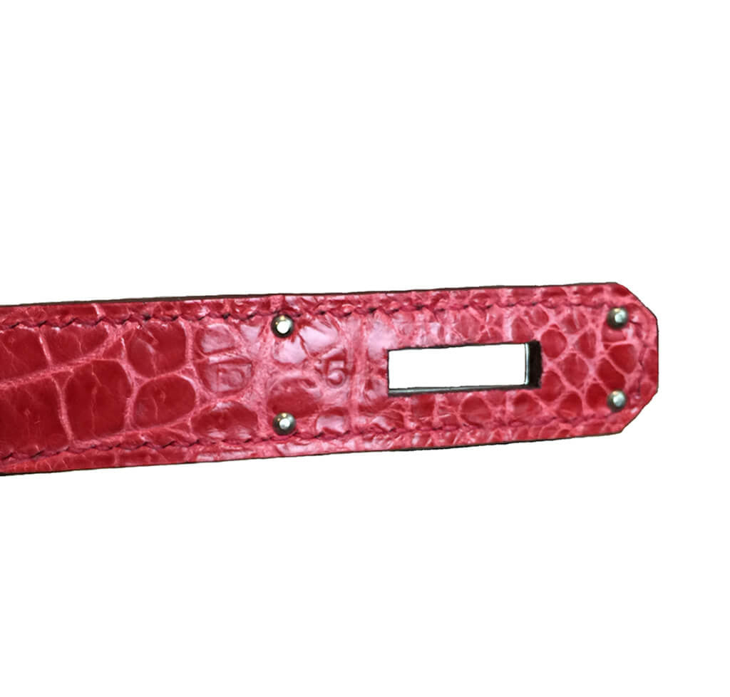 Hermès Birkin 35 Bougainvillea Porosus Crocodile Bag