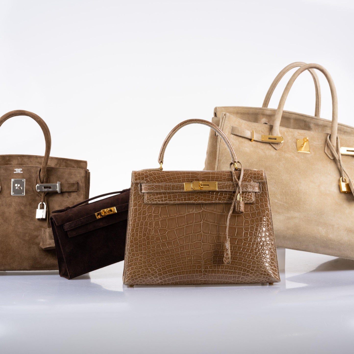 Hermes Kelly 28 Sellier Ficelle Alligator with Gold Hardware - 1994, X Circle
