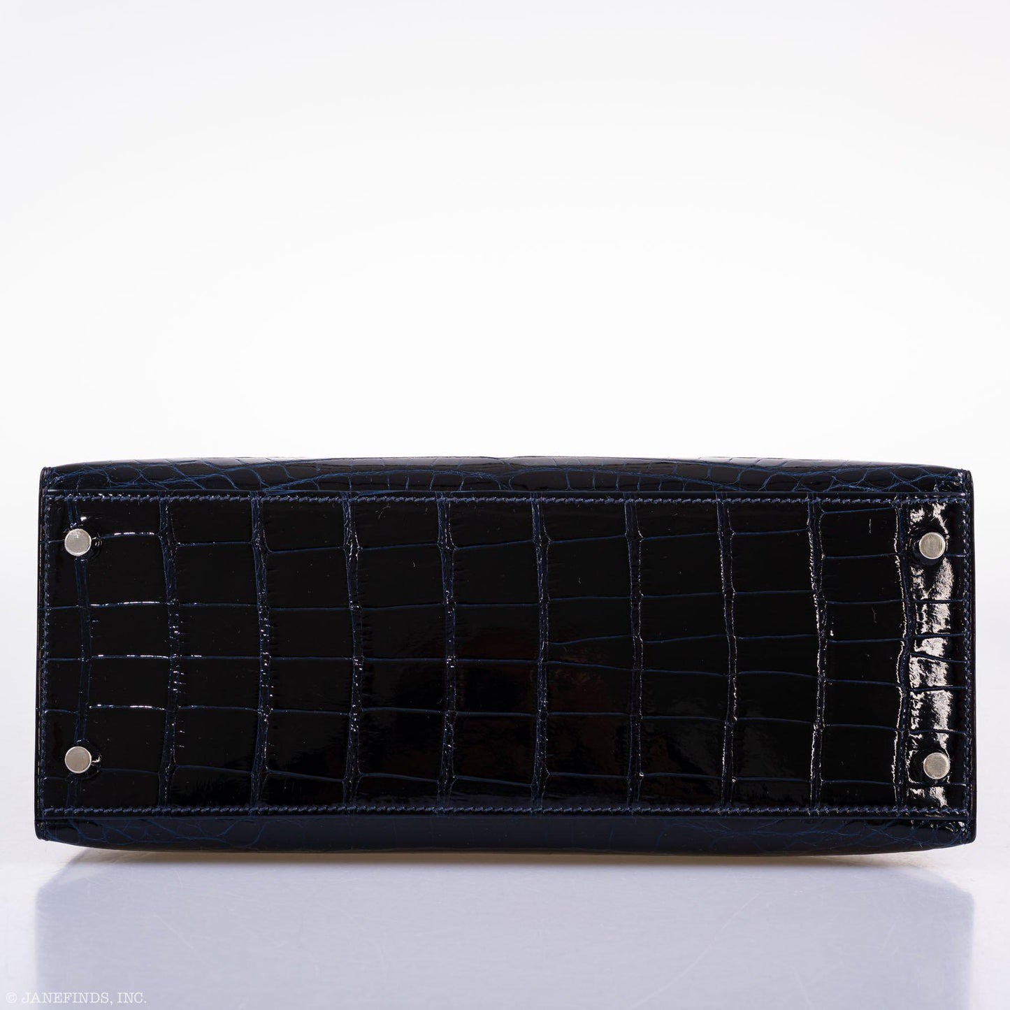 Hermes Kelly 28 Sellier Verso Blue Marine Nilo Crocodile & Rose Scheherazade Palladium Hardware - 2019, D