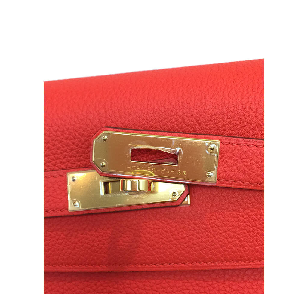 Hermès 32cm Kelly Capucine Bag GHW