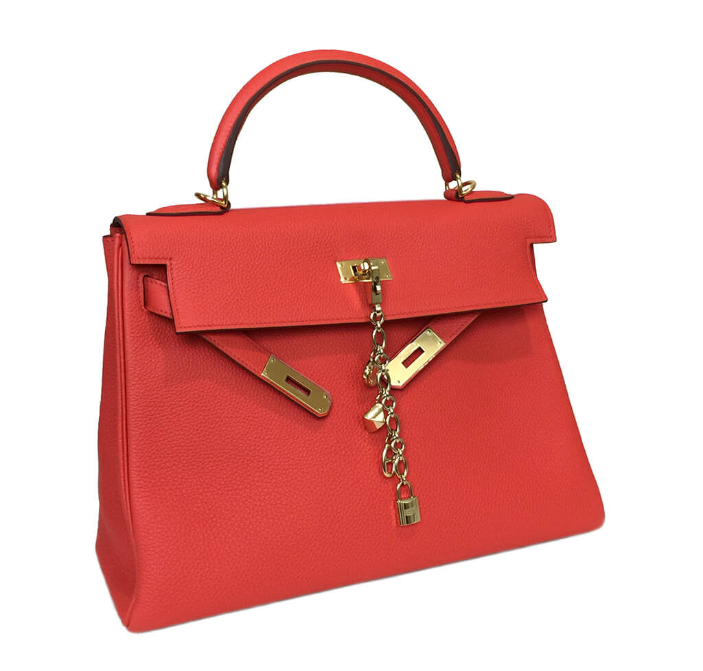 Hermès 32cm Kelly Capucine Bag GHW