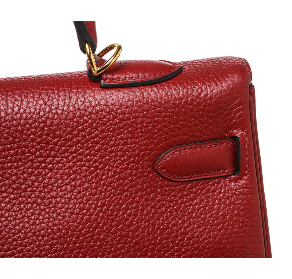 Hermès Rouge H Bag Kelly 35 GHW
