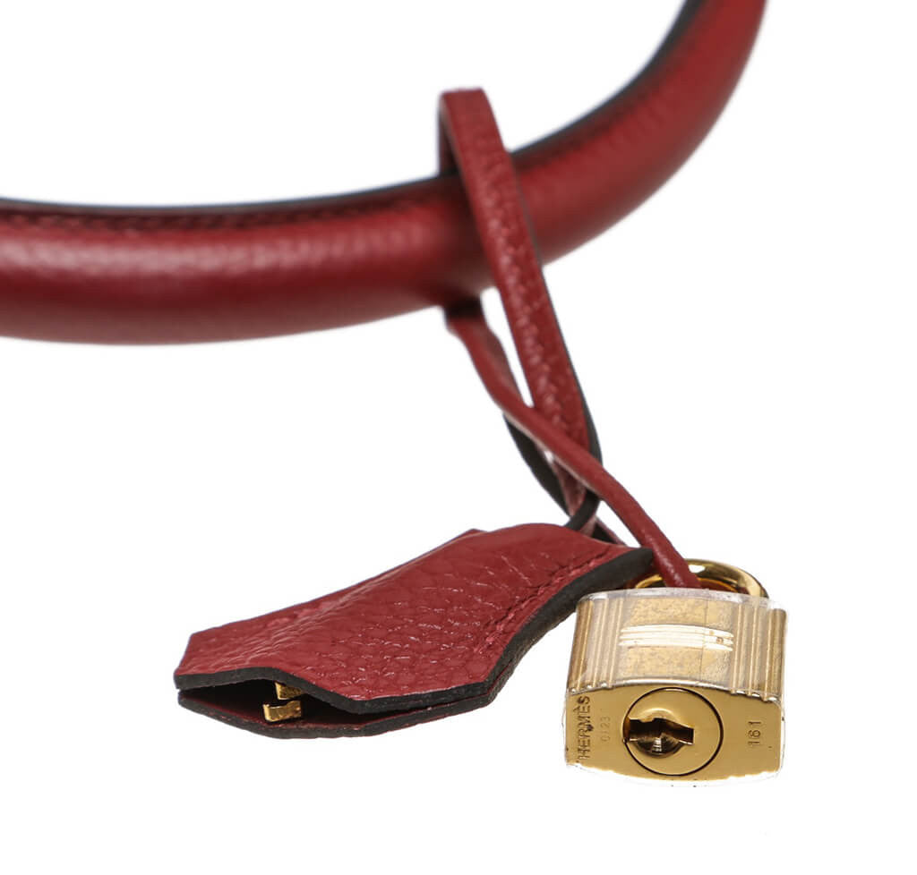 Hermès Rouge H Bag Kelly 35 GHW