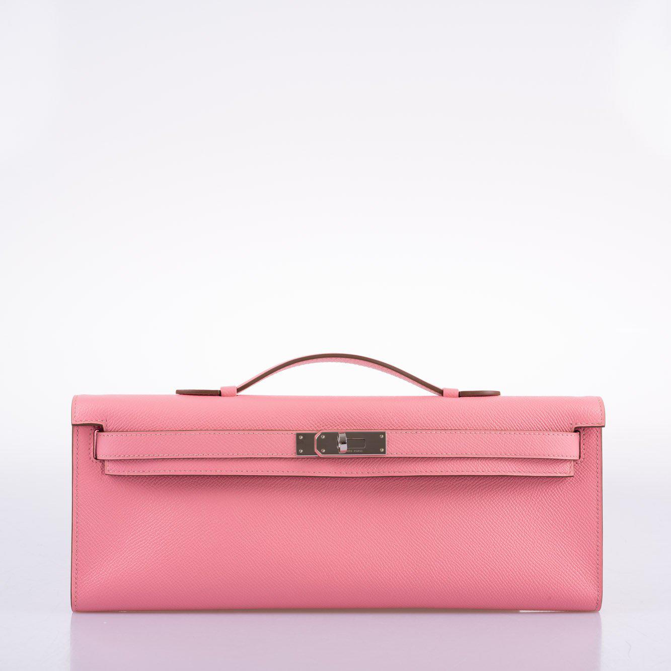 Hermes Kelly Cut Rose Confetti Epsom leather Palladium Hardware - 2015, T