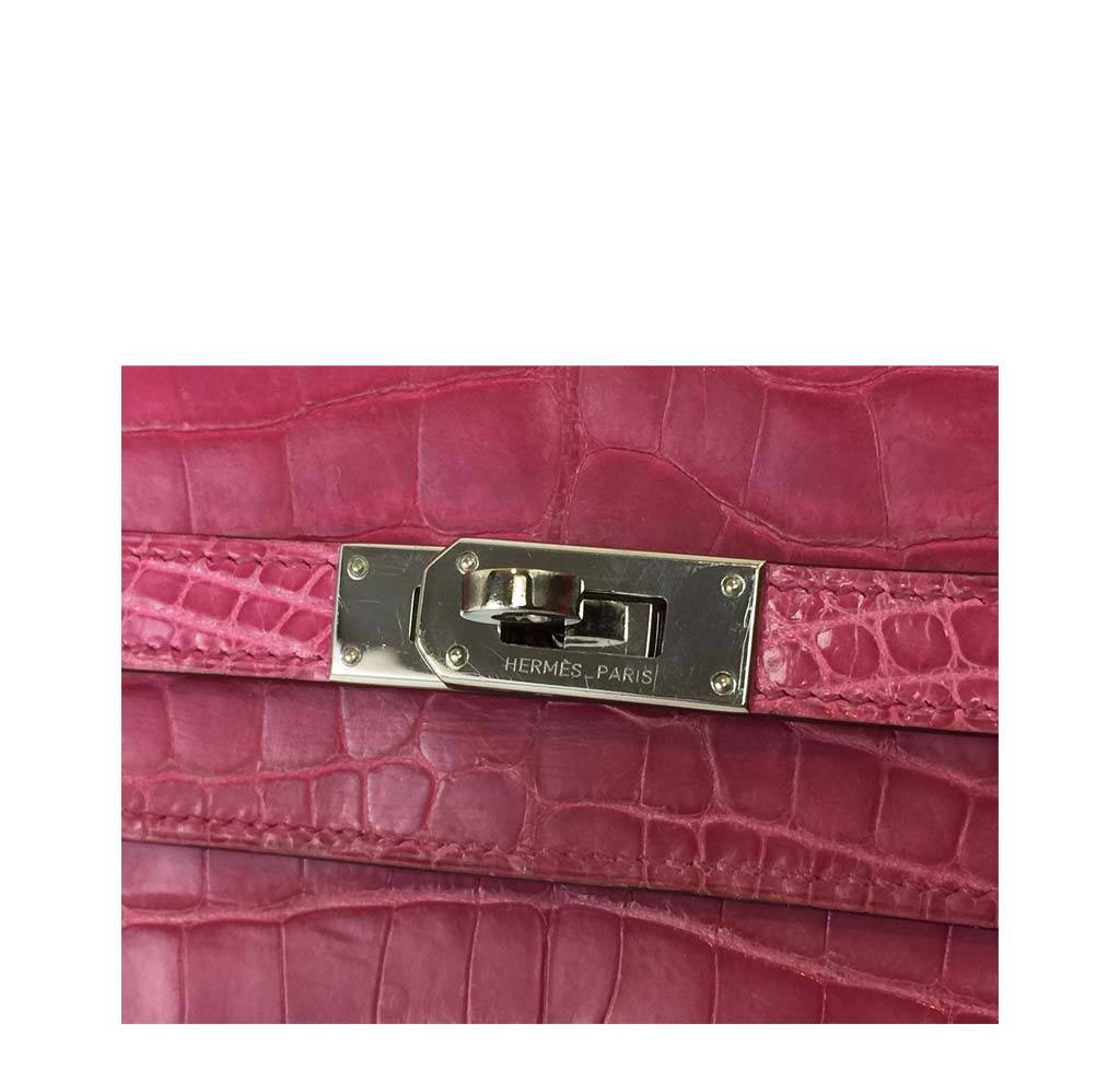 Hermès Kelly Long Wallet Clutch Fuchsia Bag