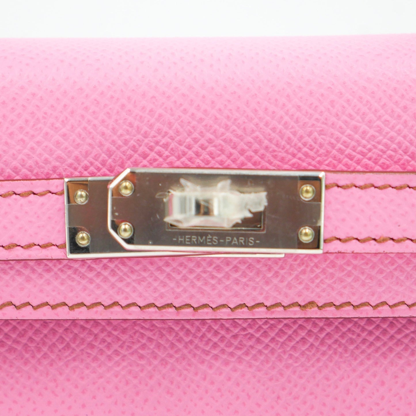 Hermès Kelly II Sellier Mini Bubblegum Epsom Palladium Hardware