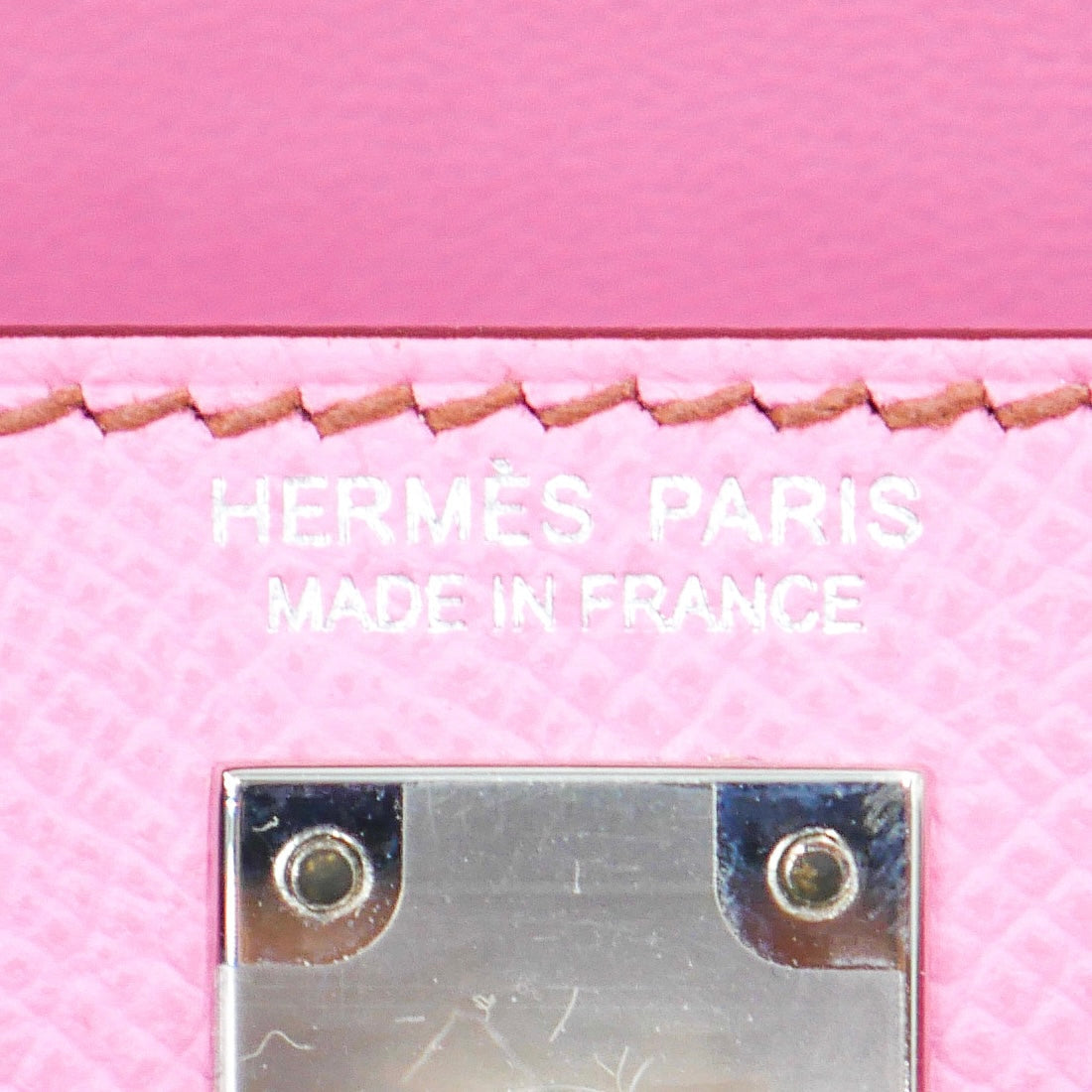 Hermès Kelly II Sellier Mini Bubblegum Epsom Palladium Hardware