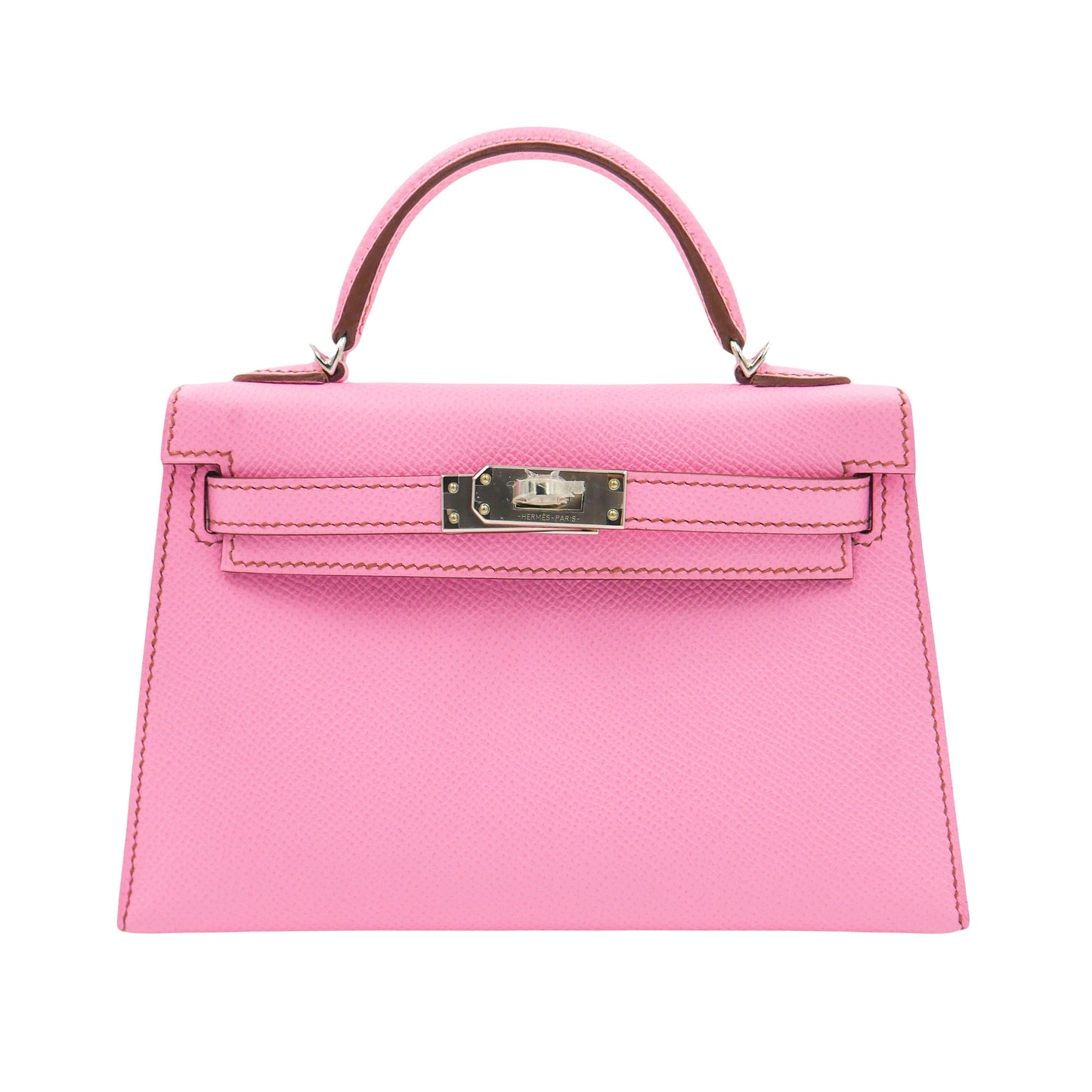 Hermès Kelly II Sellier Mini Bubblegum Epsom Palladium Hardware