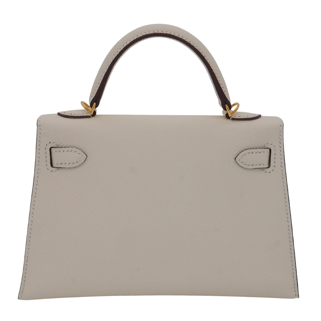 Hermès Kelly II Sellier Mini Nata Epsom Leather Gold Hardware
