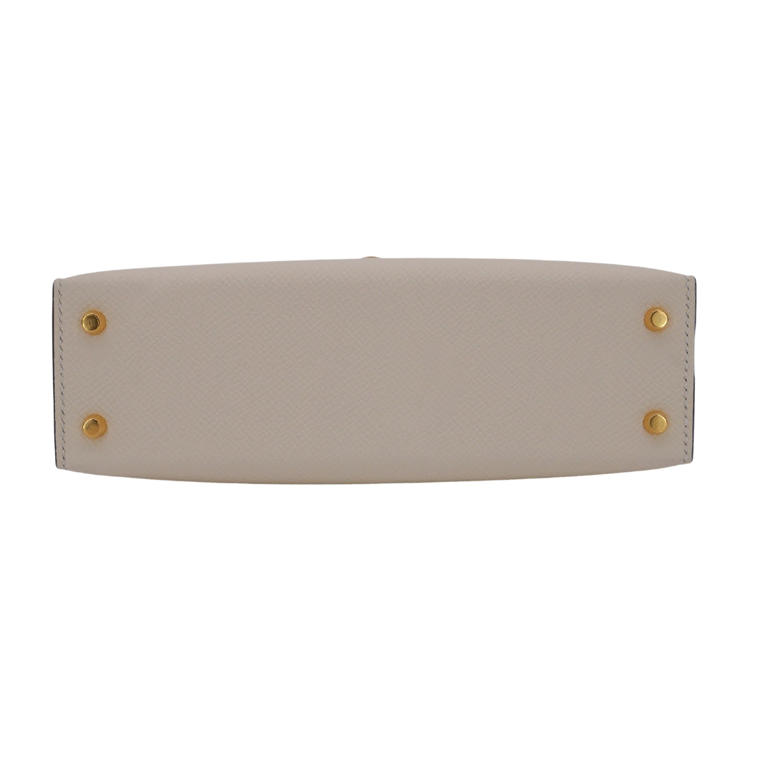 Hermès Kelly II Sellier Mini Nata Epsom Leather Gold Hardware