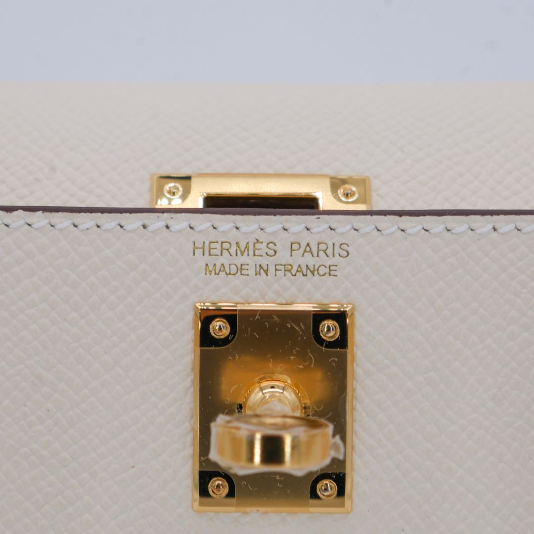 Hermès Kelly II Sellier Mini Nata Epsom Leather Gold Hardware