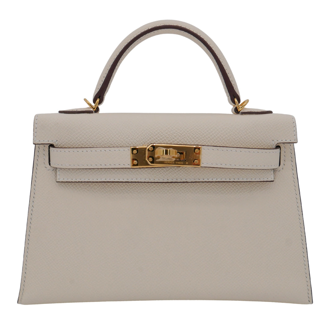 Hermès Kelly II Sellier Mini Nata Epsom Leather Gold Hardware