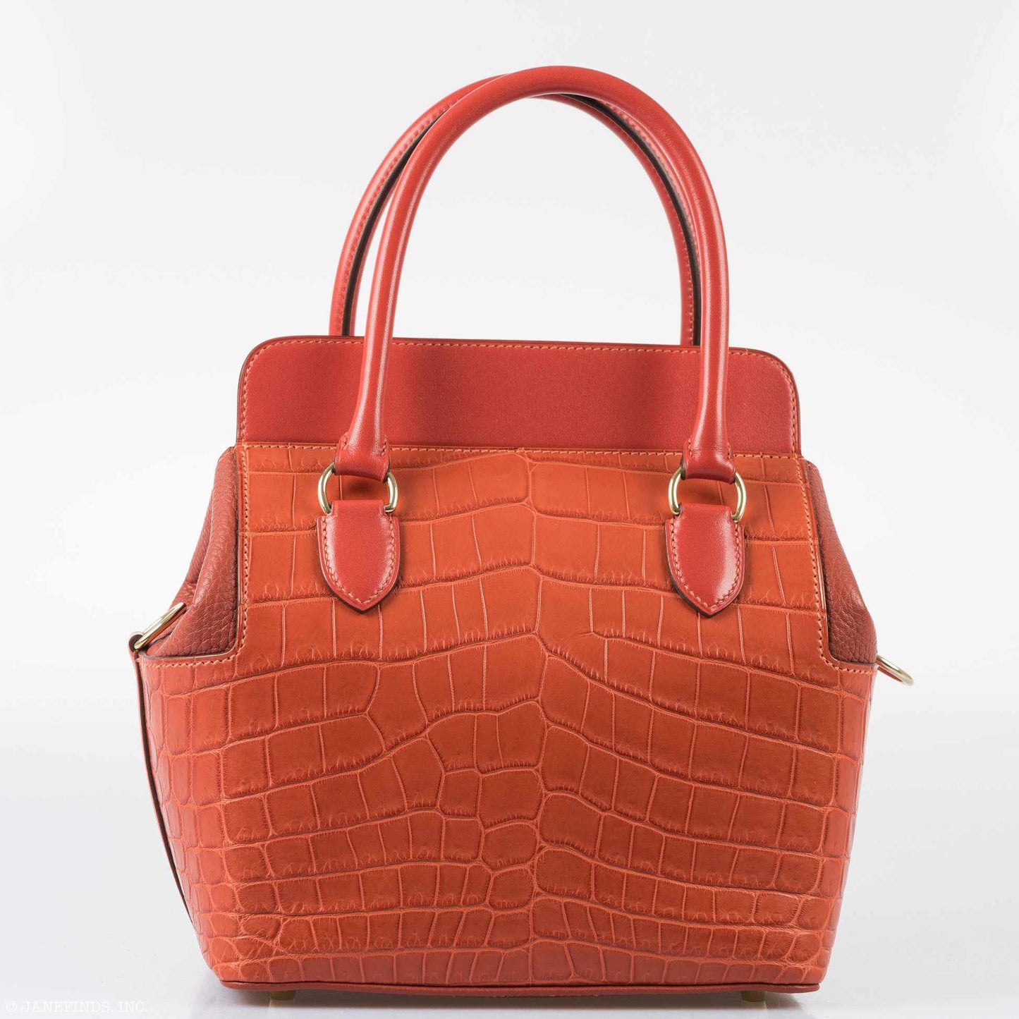 Hermes Toolbox Puzzle 20 Matte Sanguine Niloticus Crocodile & Clemence Permabrass Hardware - Limited 2019, X