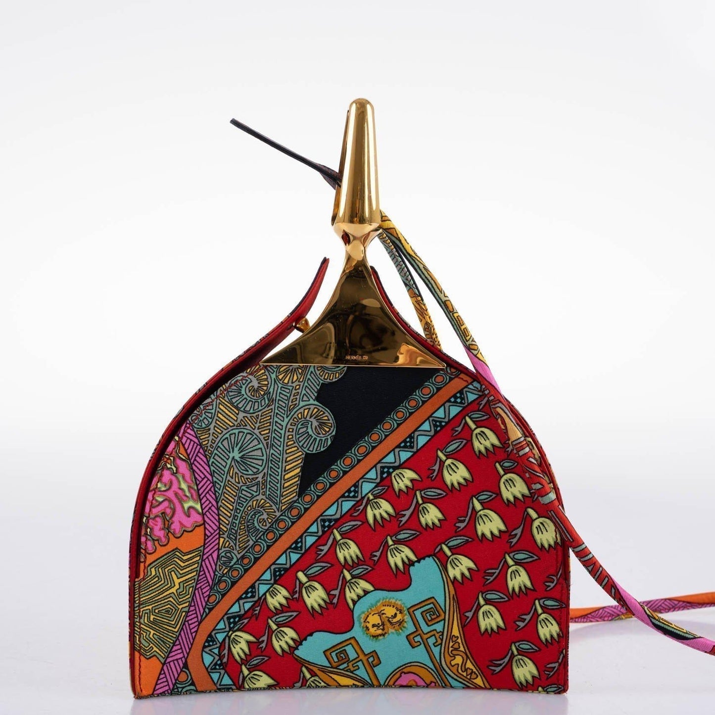 Hermes Unique Silk ‘Art des Steppes’ Yurt Runway Bag - 1991