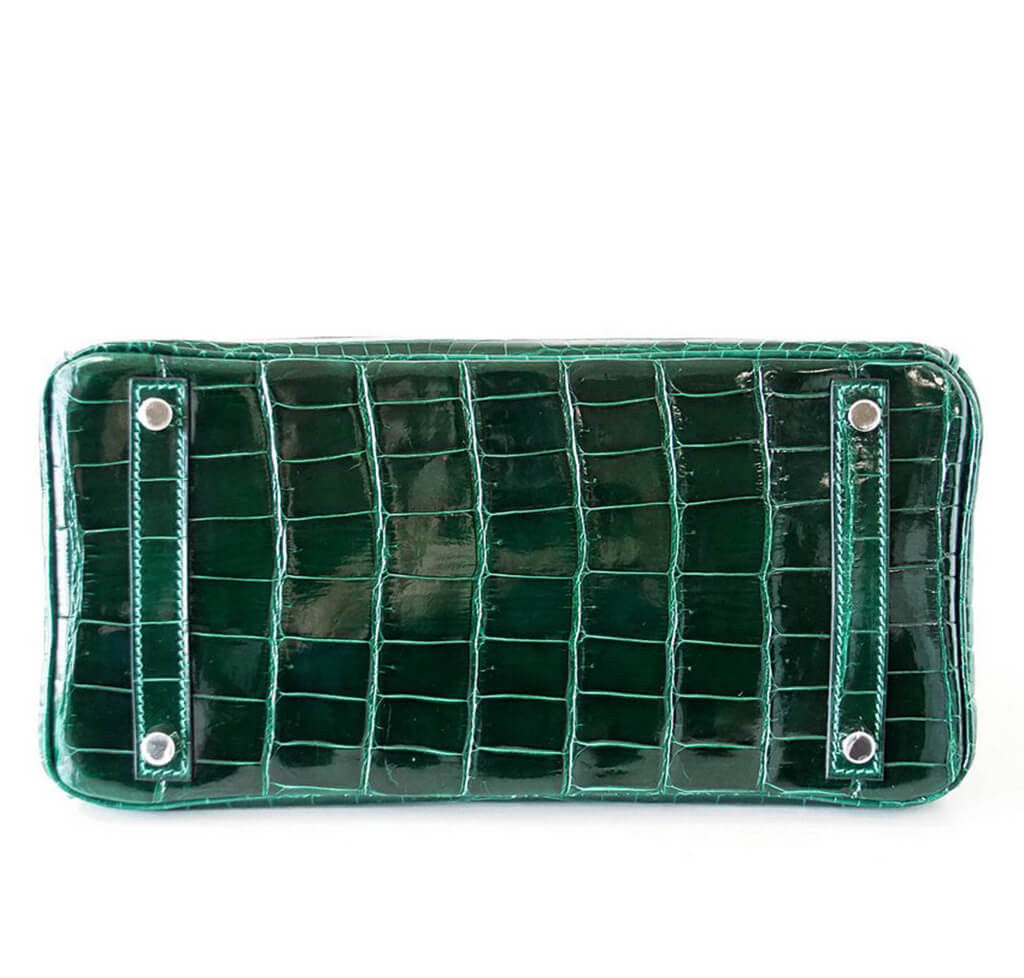 Hermès Birkin 30 Bag Emeraude Niloticus Crocodile