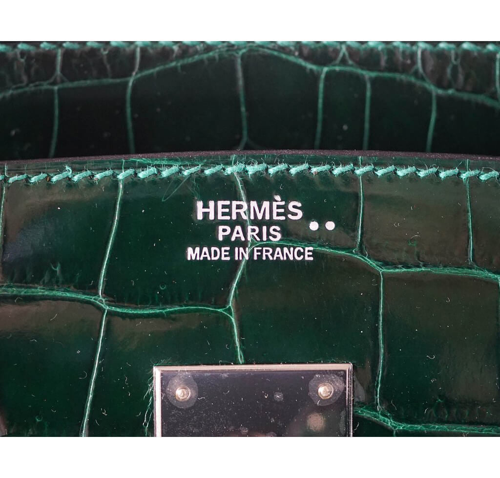 Hermès Birkin 30 Bag Emeraude Niloticus Crocodile