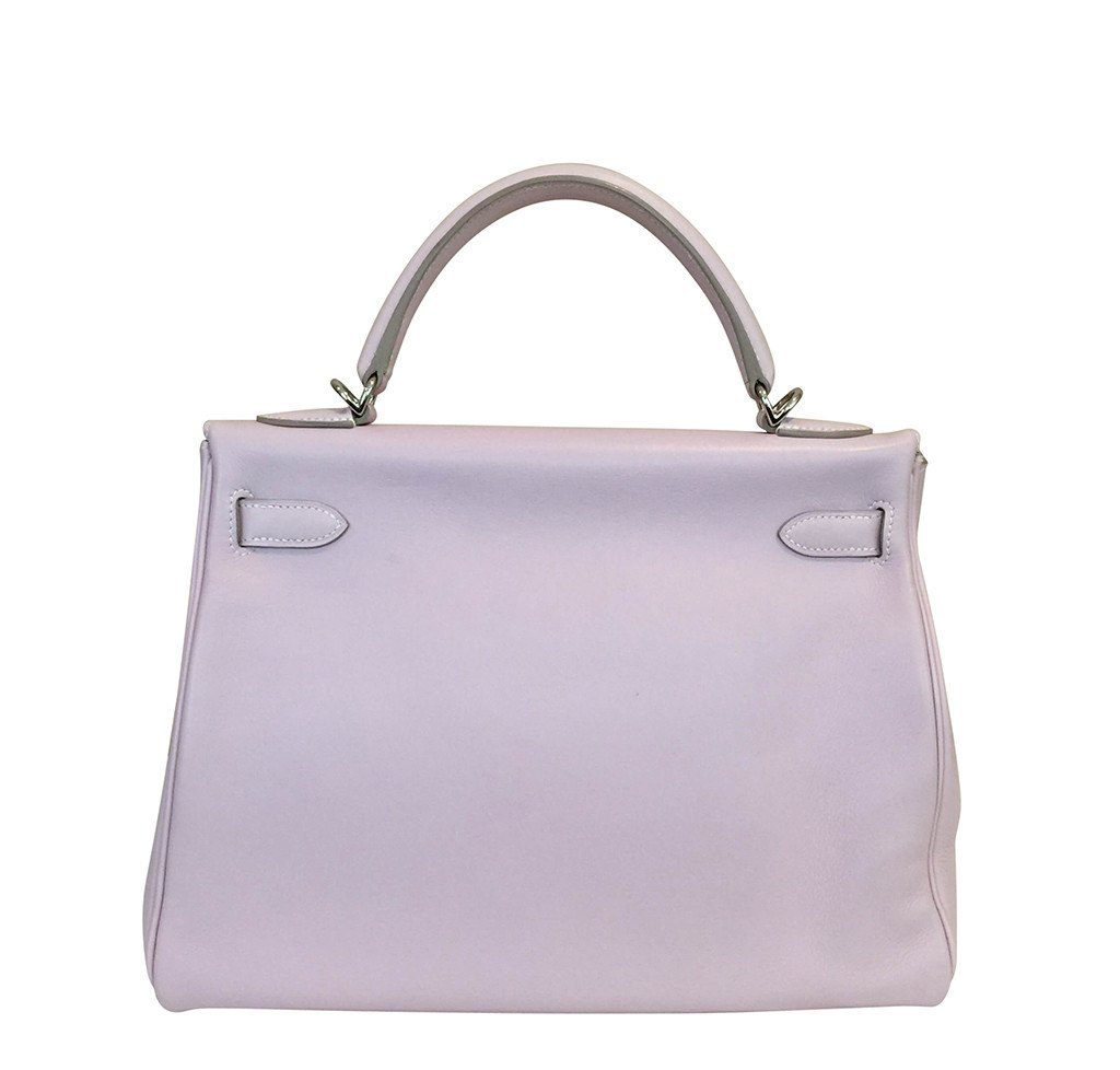 Hermès Kelly 32 Rose Dragee Bag PHW