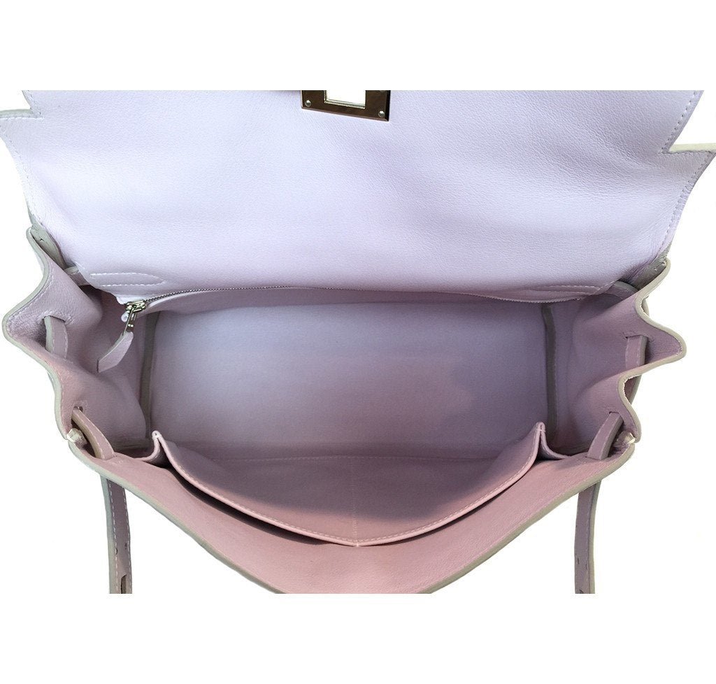 Hermès Kelly 32 Rose Dragee Bag PHW