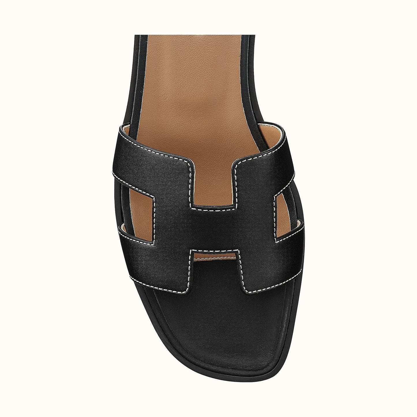 Hermes Black Oran Sandal