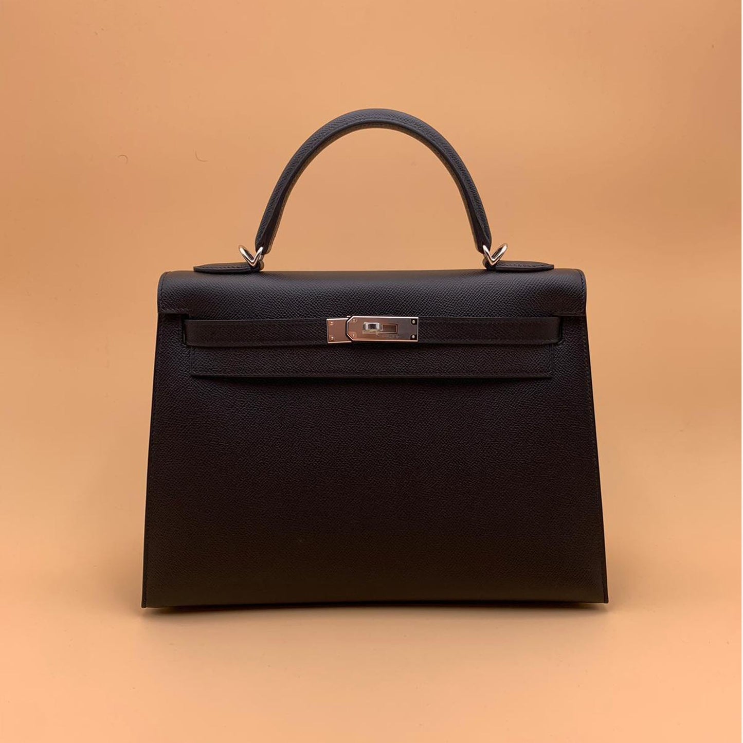Hermes Black Epsom Kelly Sellier 32 Palladium Hardware
