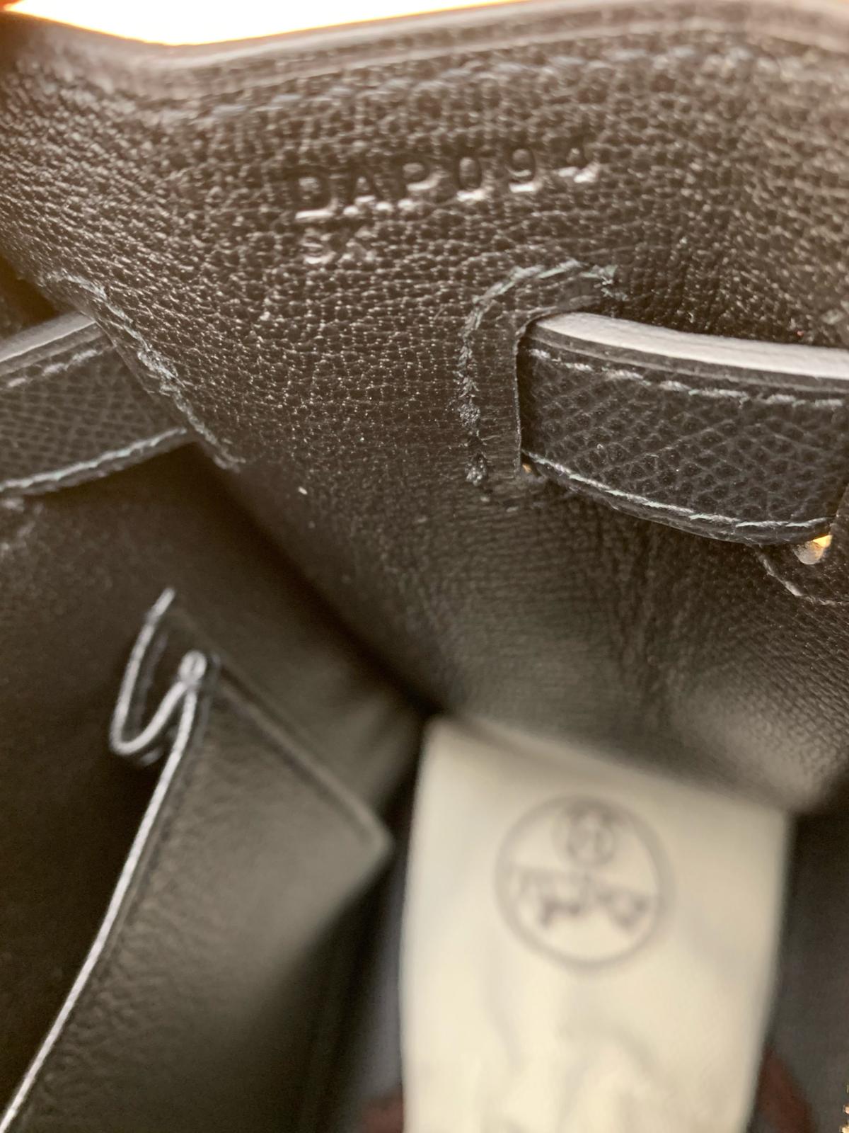 Hermes Black Epsom Kelly Sellier 32 Palladium Hardware