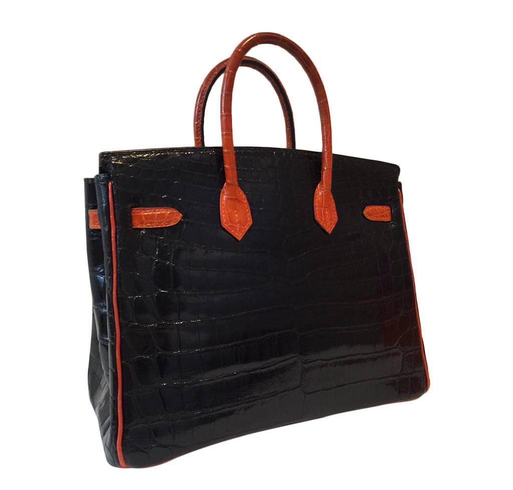 Hermès Bi-Color Birkin Crocodile Bag 25cm