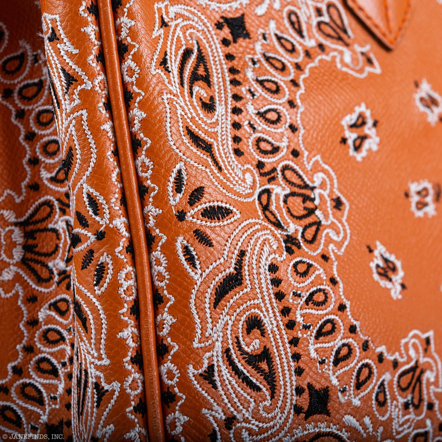 Jay Ahr Vintage 2013 Hermes Birkin 30 Orange Epsom Bandana Embroidery "Rio de Janeiro"