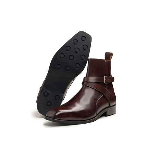 Men’s Dark Brown Leather Jodhpur Style Boots