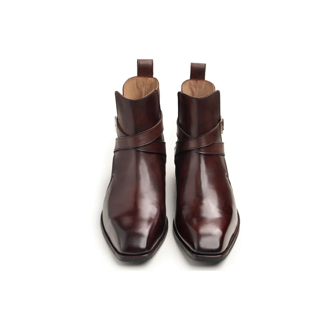 Men’s Dark Brown Leather Jodhpur Style Boots