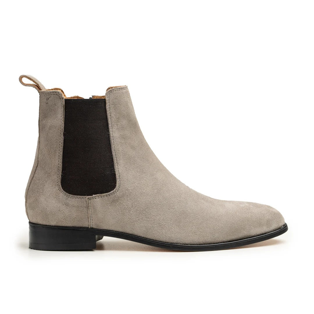 Men’s Gray Suede Chelsea Boots