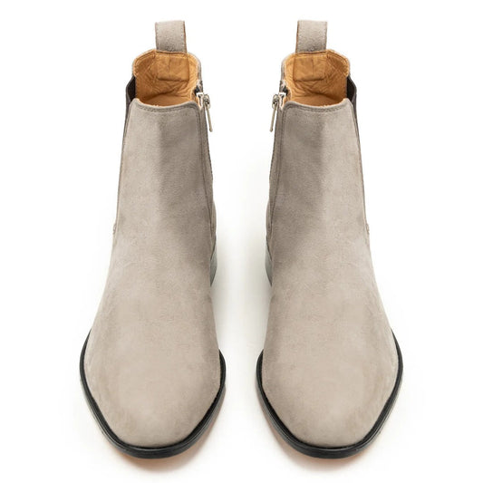 Men’s Gray Suede Chelsea Boots