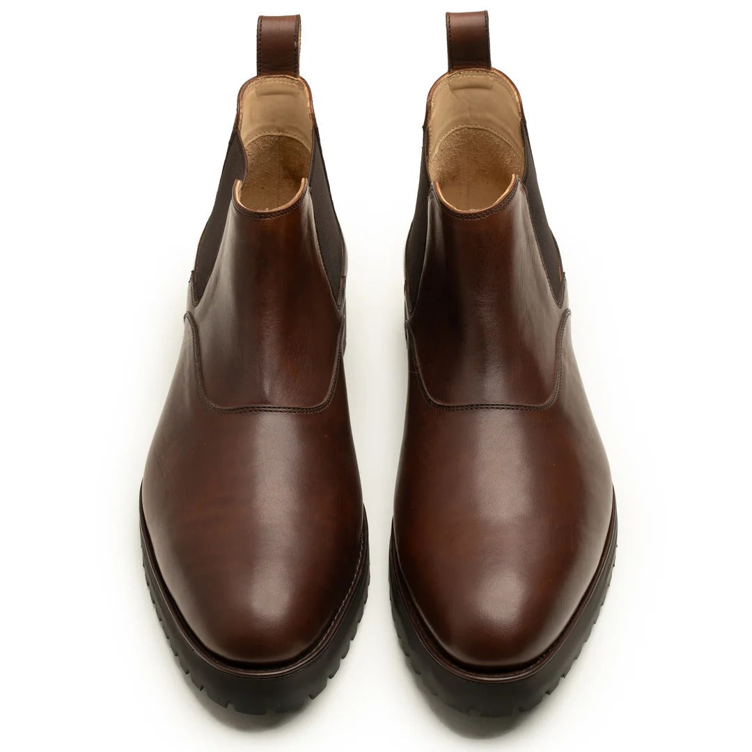 Men’s Brown Leather Half Cut Chelsea Boot