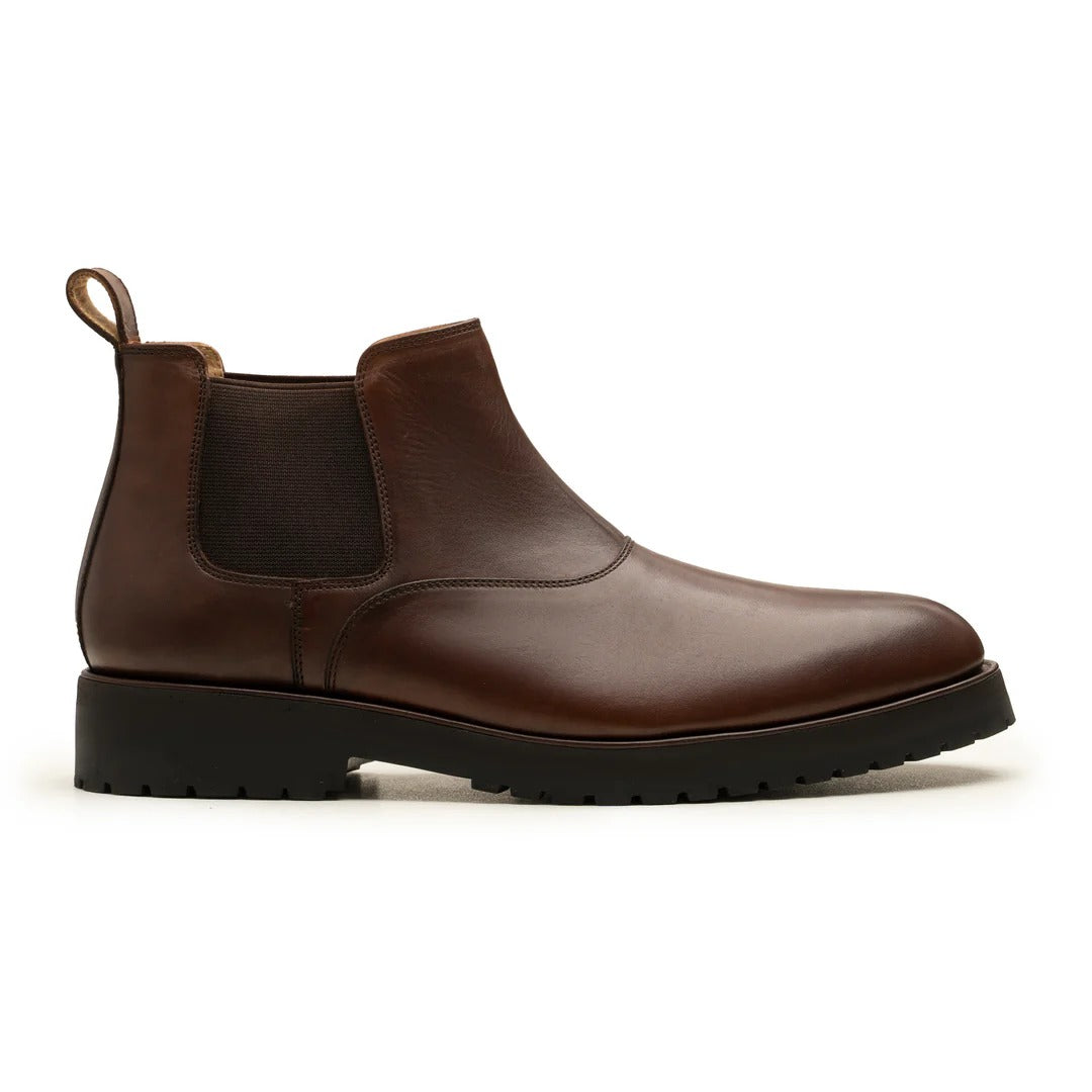 Men’s Brown Leather Half Cut Chelsea Boot