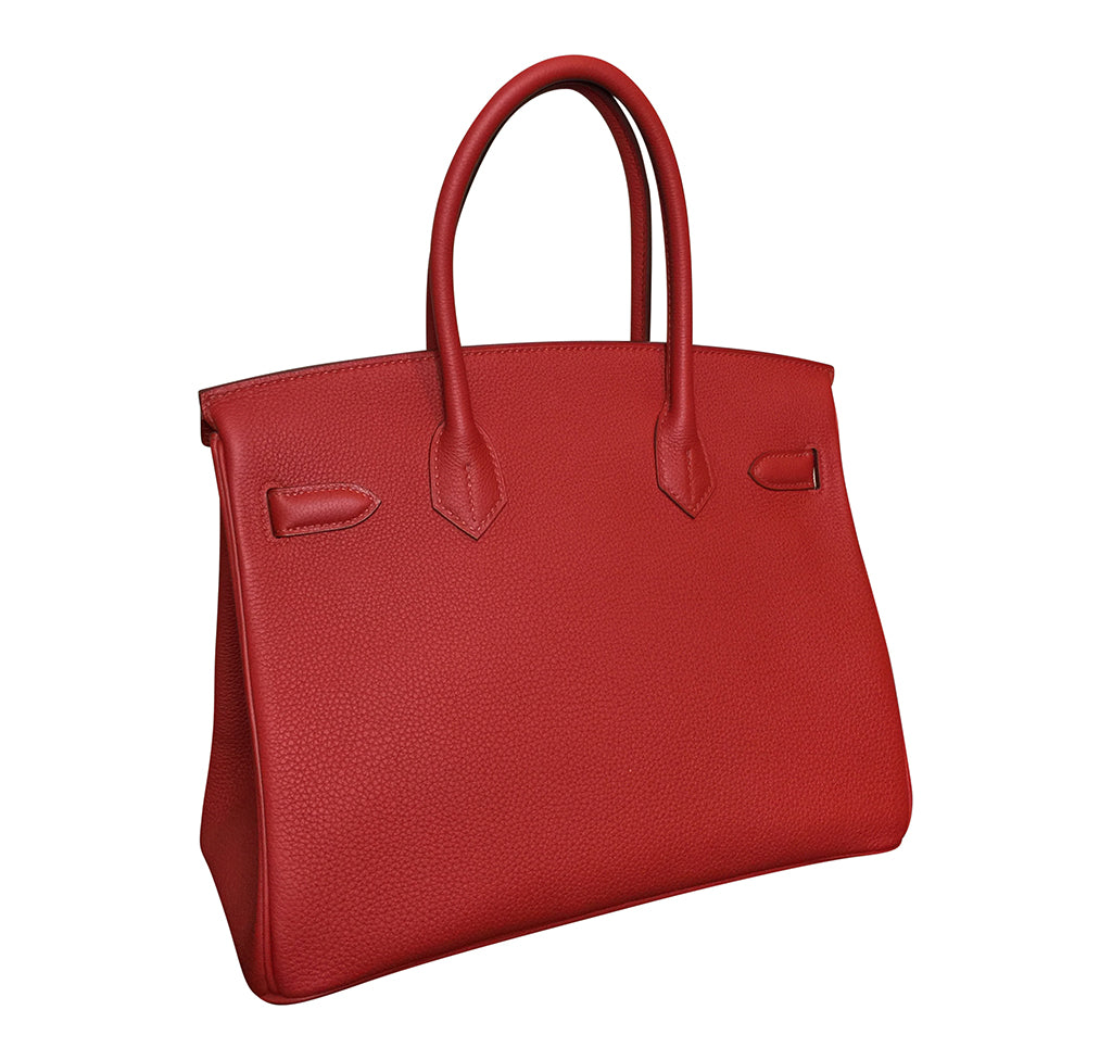 Hermès Birkin 30 Vermilion Veau Togo Bag PHW