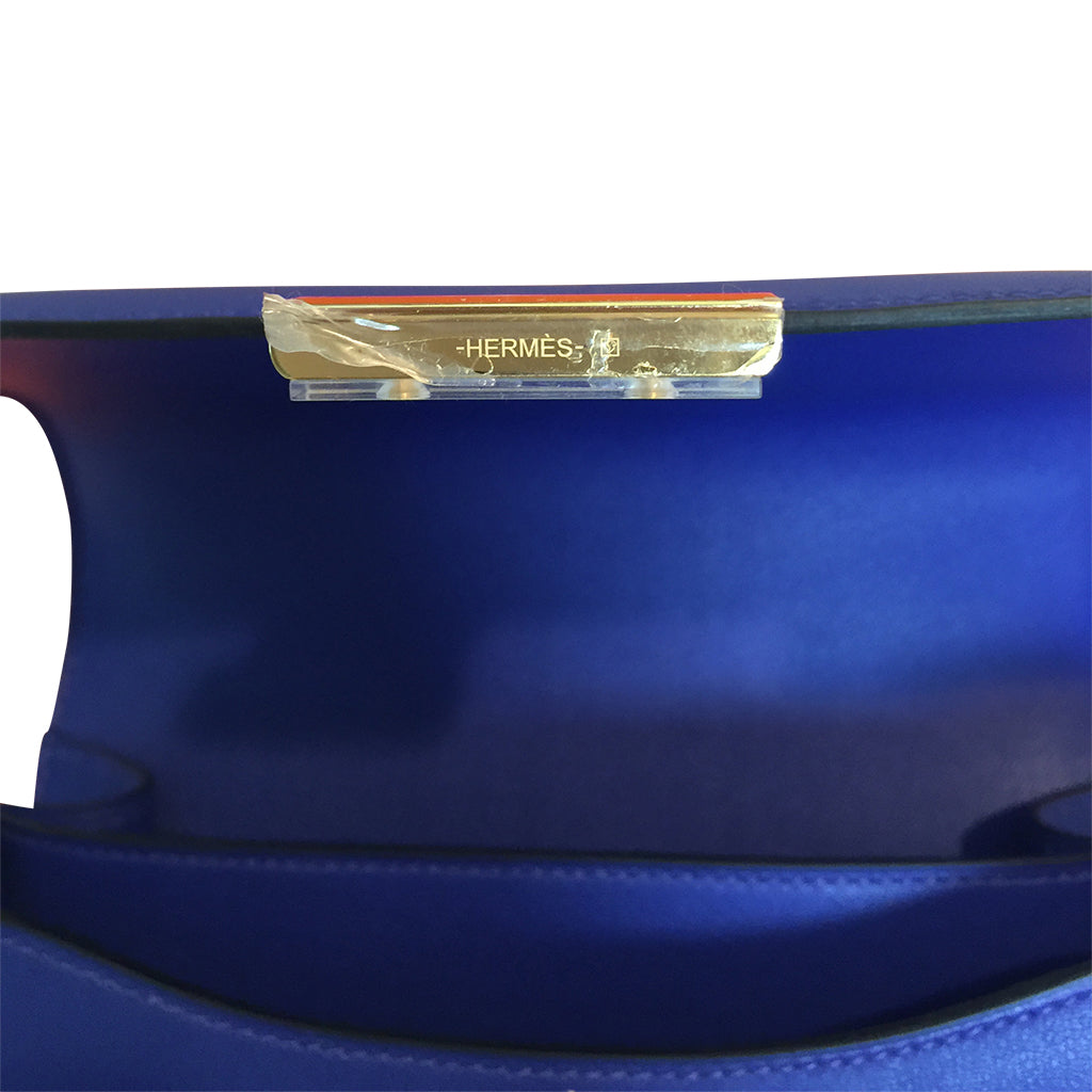 Hermès Constance Mini 18 Bleu Electrique Swift GHW