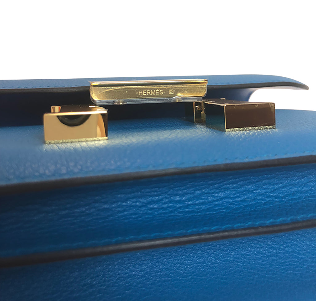 Hermès Constance Mini Blue Zanzibar Epsom GHW