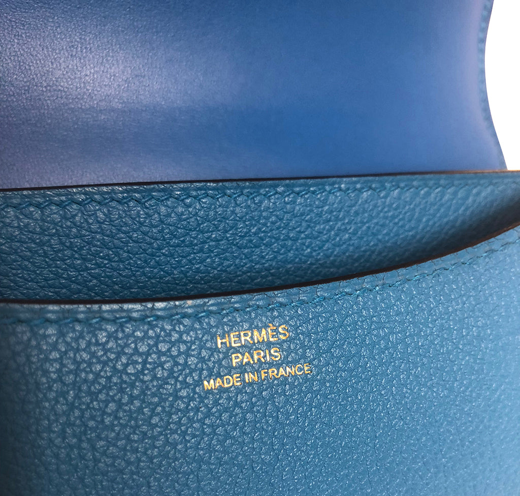 Hermès Constance Mini Blue Zanzibar Epsom GHW