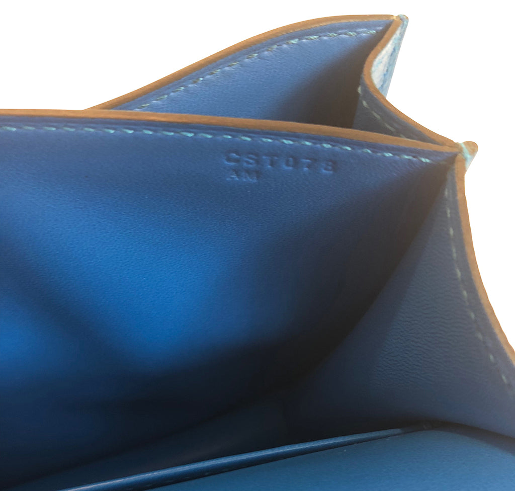 Hermès Constance Mini Blue Zanzibar Epsom GHW