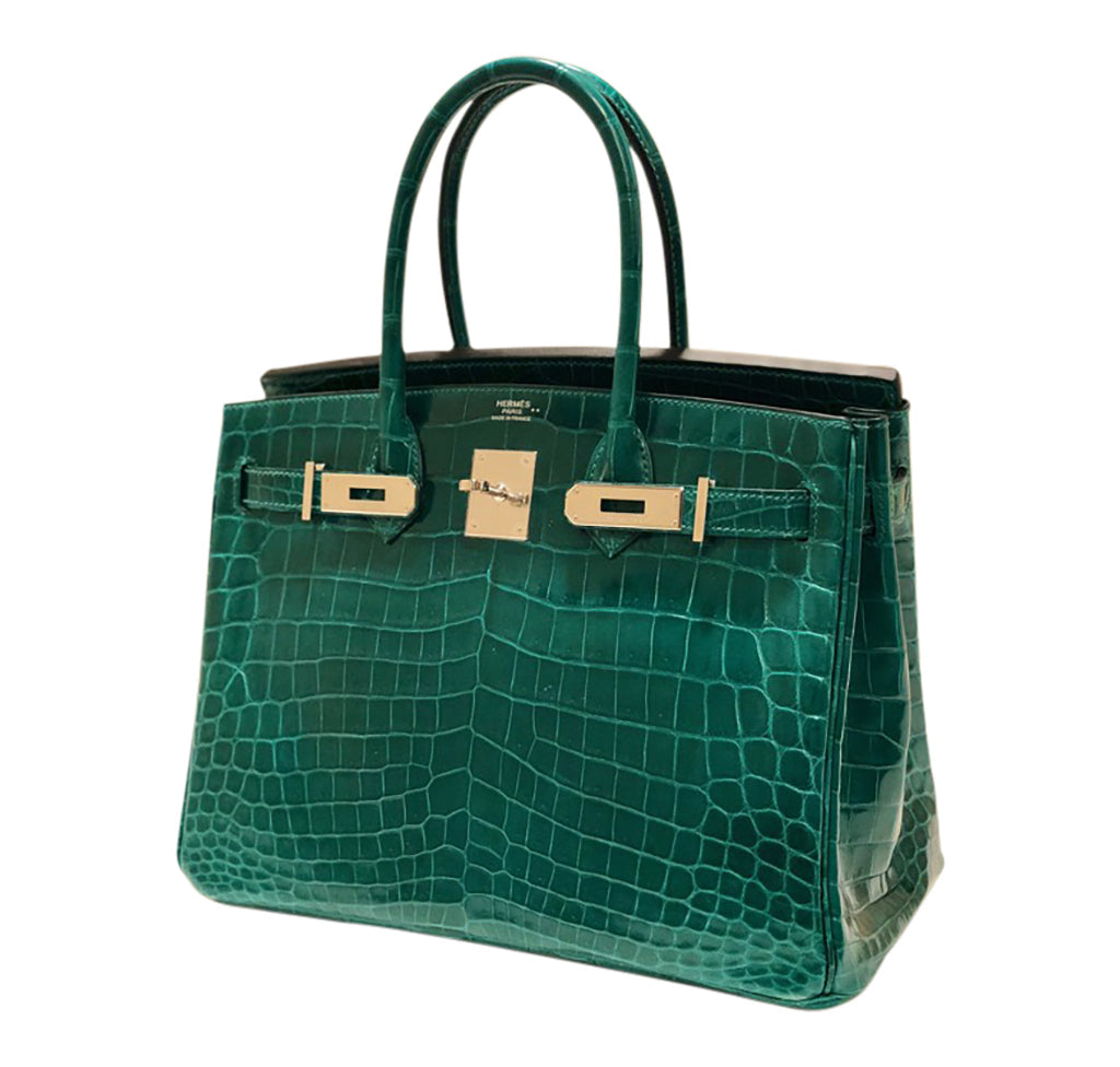 Hermès Birkin 30 Bag Emeraude Niloticus Crocodile PHW