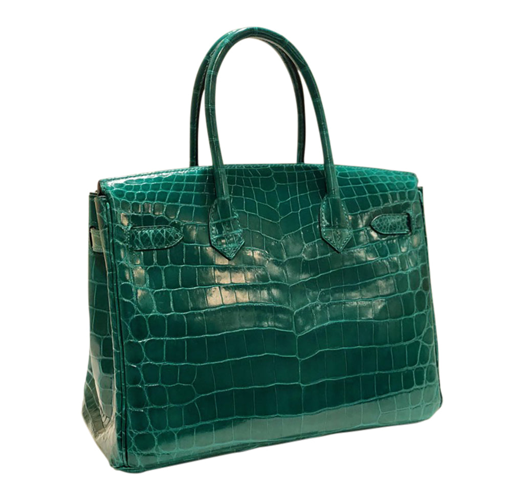 Hermès Birkin 30 Bag Emeraude Niloticus Crocodile PHW
