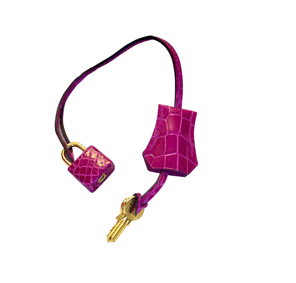 Hermès Birkin 35 Rose Sheherazade Crocodile Bag