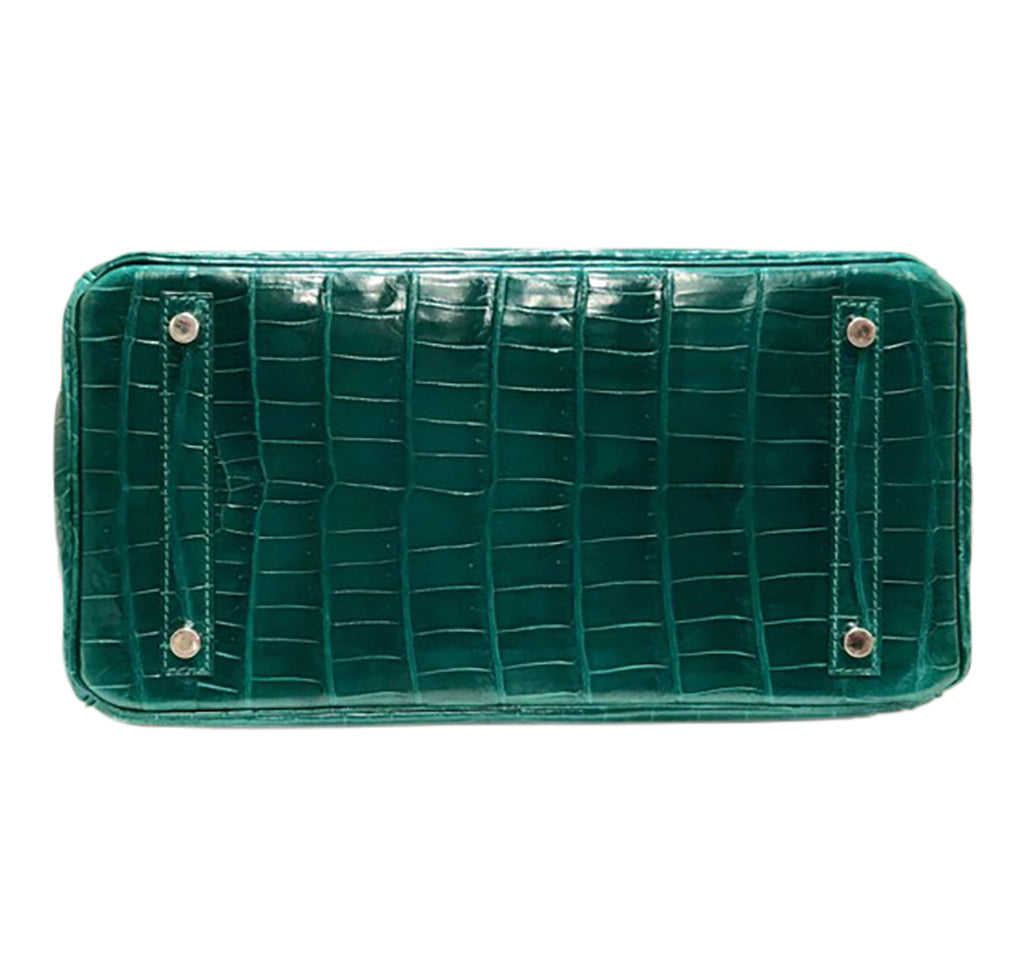 Hermès Birkin 30 Bag Emeraude Niloticus Crocodile PHW