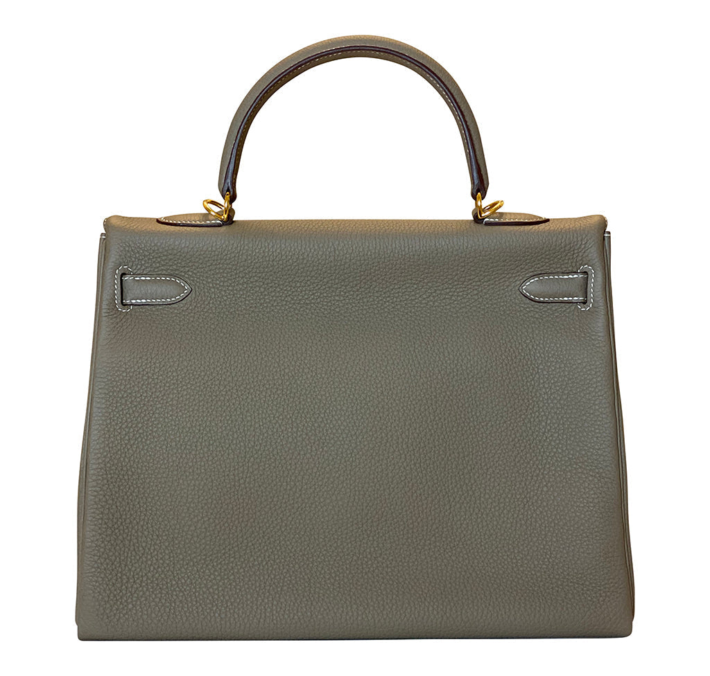 Hermès Kelly 35 Etoupe Togo GHW Bag