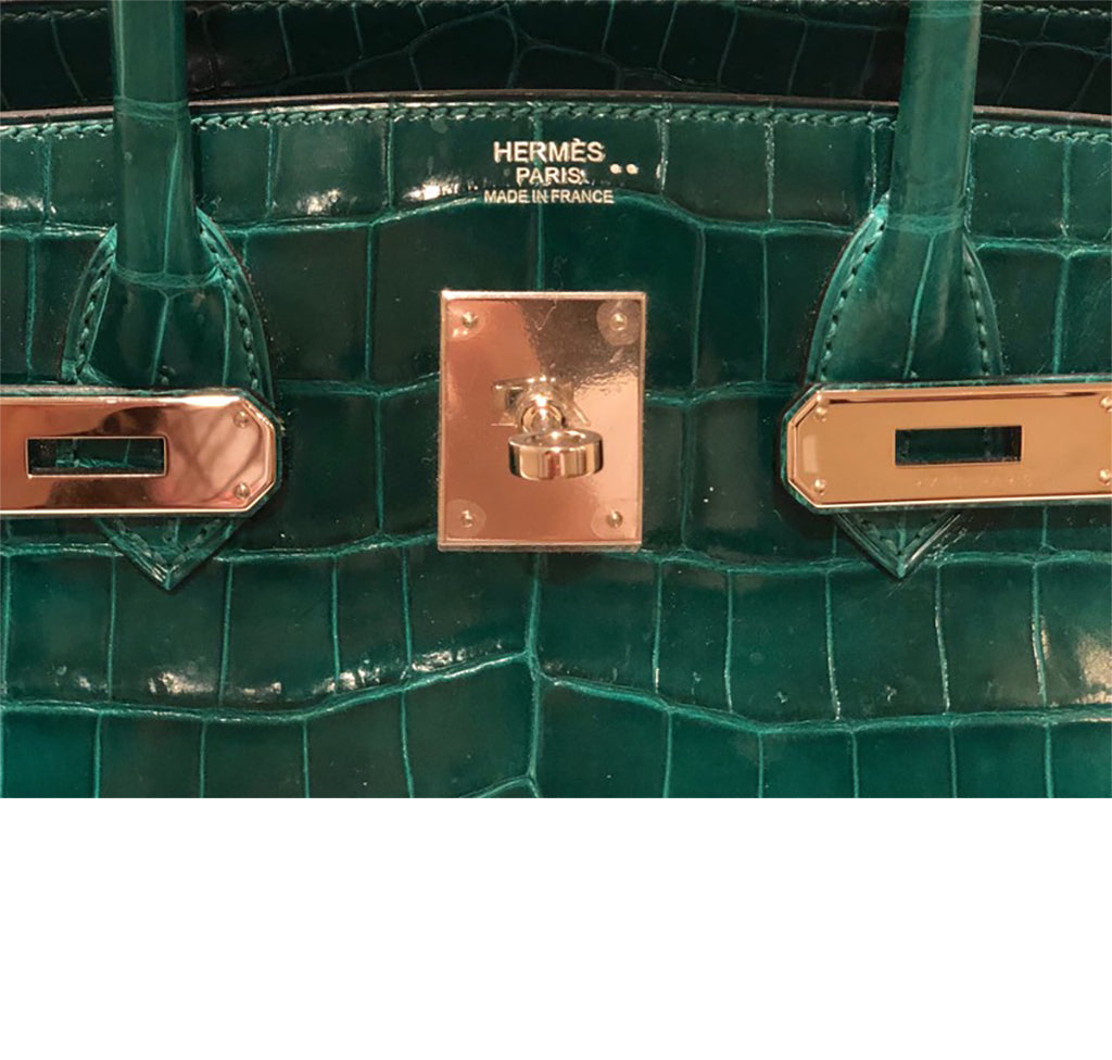 Hermès Birkin 30 Bag Emeraude Niloticus Crocodile PHW
