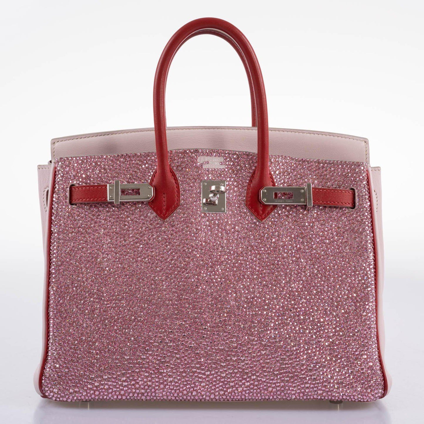 Vintage Hermes Birkin 25 ‘Pink Princess’ HSS Rose Dragee & Rouge Tomate Swift with Palladium Hardware