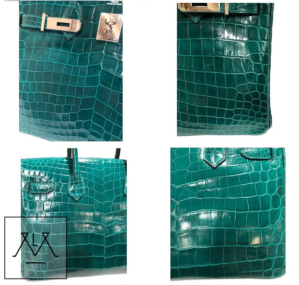 Hermès Birkin 30 Bag Emeraude Niloticus Crocodile PHW