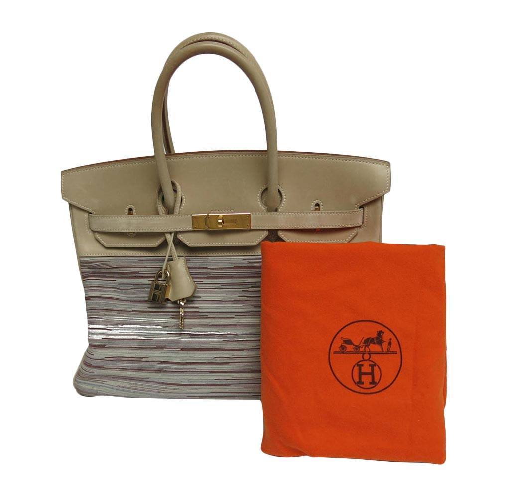Hermès Birkin 35 Beige Vibrato Bag GHW